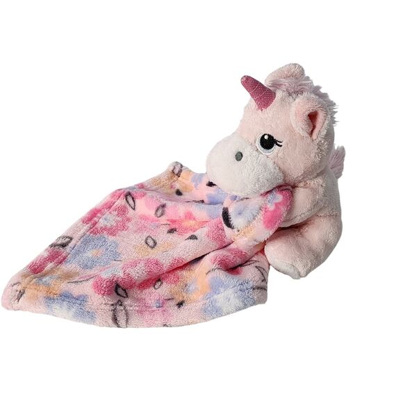 Little Beginnings Unicorn Plush Lovey With Floral Security Blanket Baby Toy - Picture 3 of 7